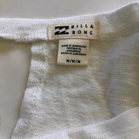 Billabong Out For Waves Raw Hem Flutter Sleeves Semi-Sheer Cover-Up Dress Size M - Picture 8 of 11